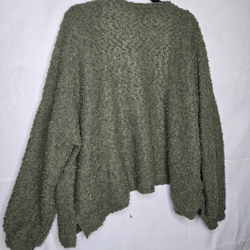 Wild Fable Olive Green Bouclé Knit Open-Front Cardigan | Size Large EUC - Picture 6 of 6